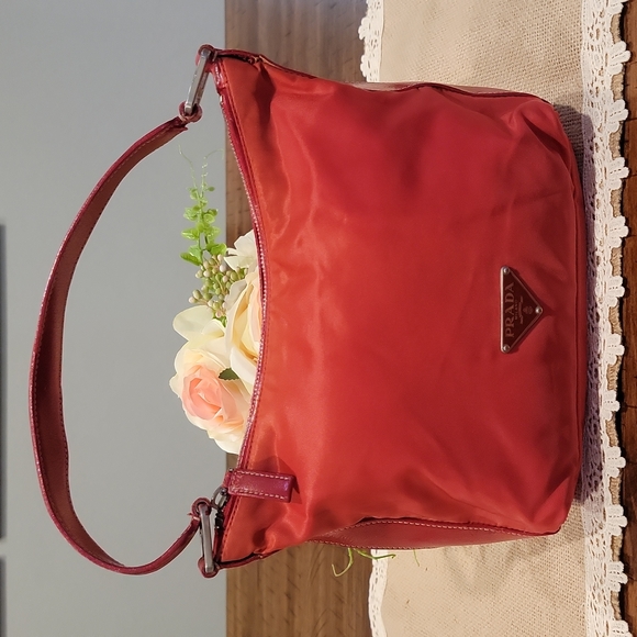 Prada Handbags - Authentic Prada Tessuto Vitello Rosso bag